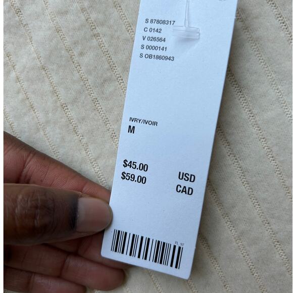 Urban Outfitters Out From Under Cream Fuzzy Knit Flare Stretch Pants Size Medium - Picture 8 of 8